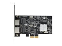StarTech.com 2-Port 2.5Gbps NBASE-T PCIe Network Card, Intel I225-V, Dual-Port Computer Network Card, Multi-Gigabit NIC, PCI Express Server LAN Card, Desktop Ethernet Interface - Nettverksadapter - PCIe 2.0 x2 lav profil - 10M/100M/1G/2,5 Gigabit Ethernet x 2 - svart PR22GI-NETWORK-CARD