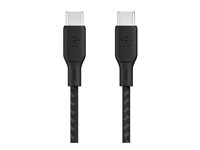 Belkin BOOST CHARGE - USB-kabel - 24 pin USB-C (hann) til 24 pin USB-C (hann) - 3 m - svart CAB014BT3MBK