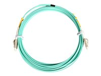 StarTech.com 10m (30ft) LC/UPC to LC/UPC OM3 Multimode Fiber Optic Cable, Full Duplex 50/125Âµm Zipcord Fiber Cable, 100G Networks, LOMMF/VCSEL, <0.3dB Low Insertion Loss - LSZH Fiber Patch Cord - Koblingskabel - LC multimodus (hann) til LC multimodus (hann) - 10 m - 10 m - fiberoptisk - dupleks - 50 / 125 mikroner - akvamarin - for P/N: MASFP10GBSR, SFP10GBLRMST, SFP10GBSRST, SFP10GSRSST, SFP10GSRXST, SV565FXHD4KU A50FBLCLC10