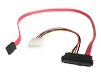 StarTech.com 18in SAS 29 Pin to SATA Cable with LP4 Power - 18in SAS 29 pin to SATA Cable - 18in SFF 8482 to SATA (SAS729PW18) - SATA/SAS-kabel - 4-pin intern strøm, 29-pins intern SAS (SFF-8482) til SATA (R) - 46 cm - rød - for P/N: DRW150SASBK SAS729PW18