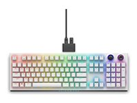 Alienware Tri-Mode AW920K - Tastatur - AlienFX per nøkkel RGB / 16,8 millioner farger - trådløs - 2.4 GHz, Bluetooth 5.1, USB - QWERTY - amerikansk engelsk - tastsvitsj: CHERRY MX Red - månelys AW920K-W-WW
