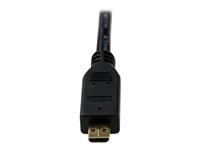 StarTech.com 3m High Speed HDMI® Cable with Ethernet - HDMI to HDMI Micro - M/M - 3 Meter HDMI (A) to HDMI Micro (D) Cable (HDADMM3M) - HDMI-kabel med Ethernet - HDMI hann til 19 pin micro HDMI Type D hann - 3 m - skjermet - svart HDADMM3M