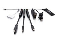 C2G Universal 4K HDMI Dongle Adapter Ring with Color Coded Mini DisplayPort, DisplayPort, USB-C, Lightning, and VGA - Videoadaptersett - svart - 4K-støtte C2G30042