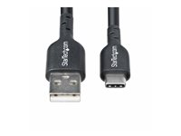 StarTech.com 4m (13ft) USB-A to USB-C Charging Cable, Charger Cord, M/M - USB-kabel - USB (hann) til 24 pin USB-C (hann) - USB 2.0 - 3 A - 4 m - halogenfri, passiv, lade og synkronisere, USB Fast Charge (15W) - svart USB2AC4MBKE