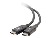 C2G 3ft USB C Cable - USB C to USB C Cable - USB C 2.0 5A - 480 Mbps - M/M - USB-kabel - 24 pin USB-C (hann) reversibel til 24 pin USB-C (hann) reversibel - USB 2.0 - 30 V - 5 A - 91.4 cm - svart 28827