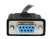 StarTech.com 1m Black DB9 RS232 Serial Null Modem Cable F/F - DB9 Female to Female - 9 pin RS232 Null Modem Cable - 1 meter, Black - Null modem-kabel - DB-9 (hunn) til DB-9 (hunn) - 1 m - formstøpt, tommelskruer - svart - for P/N: PCI2S5502, PEX4S953, PEX4S953LP SCNM9FF1MBK